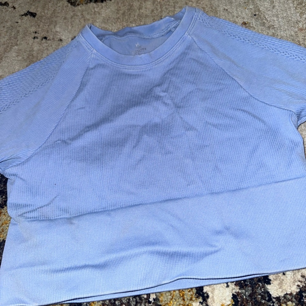 Offline by Aerie Light Blue Long Sleeve Top - Picture 3 of 4